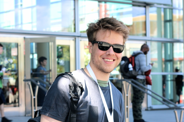 Orlando Hohmeier in front of the Moscone Center, San Francisco